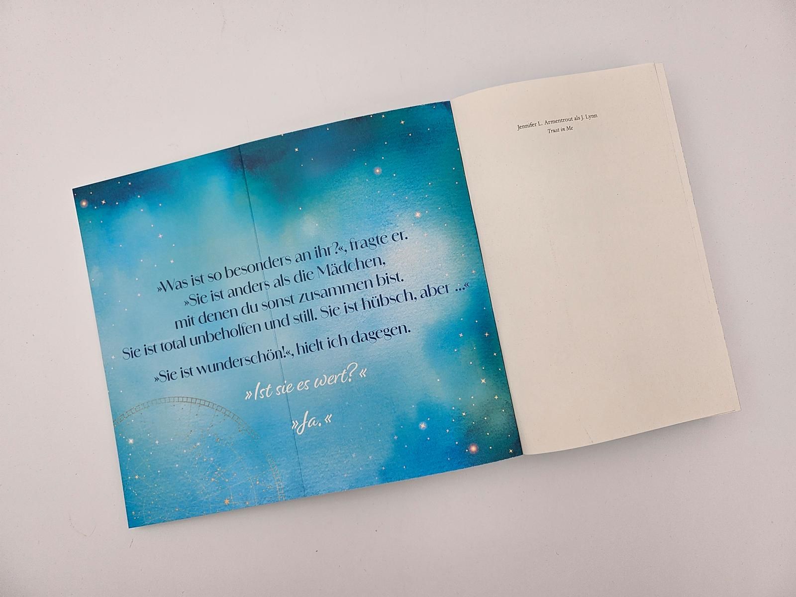 Außenansicht des Buches „Trust in Me“