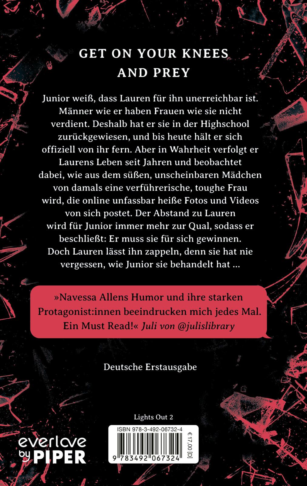 Rückansicht des Buches „Rush In“