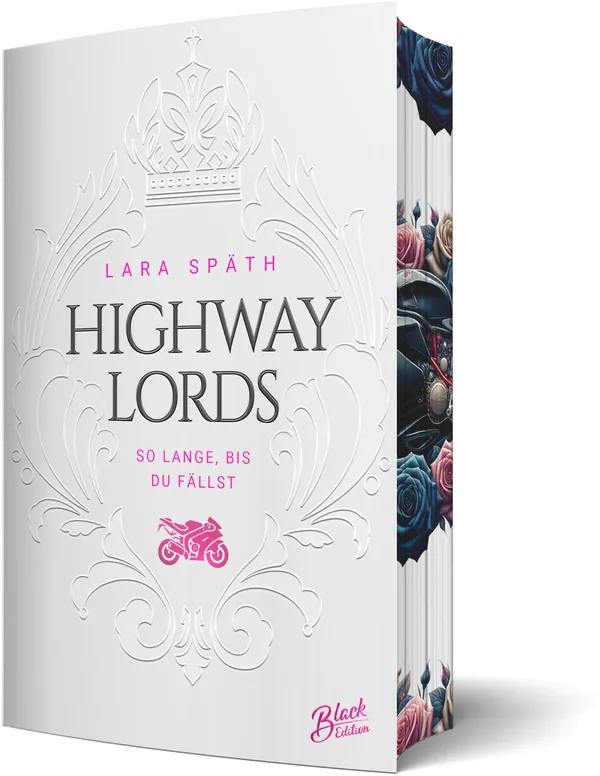 Cover von Highway Lords: So lange, bis du fällst | Limitierte Aufwendig gestaltete Ausgabe mit Farbschnitt – das integrierte Page Overlay ist limitiert nur in der ersten Auflage enthalten
